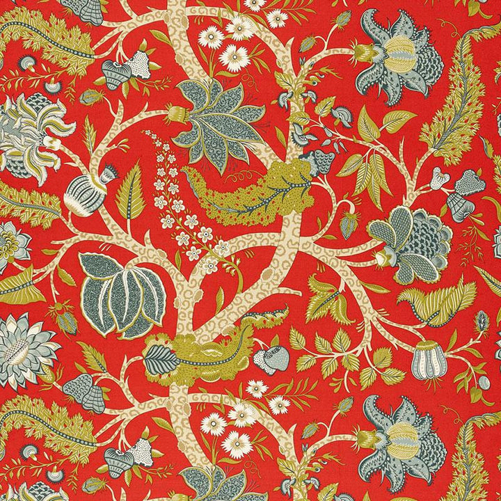 Jaipur Tree Poppy 173543 by Schumacher Fabric Classic Prints 50.0" - Fabric Carolina -