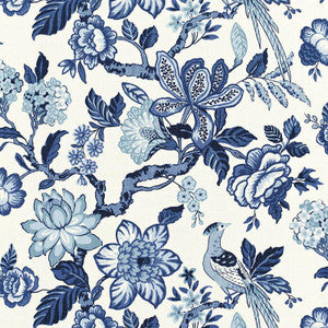 Huntington Gardens Bleu Marine 175560 by Schumacher Fabric