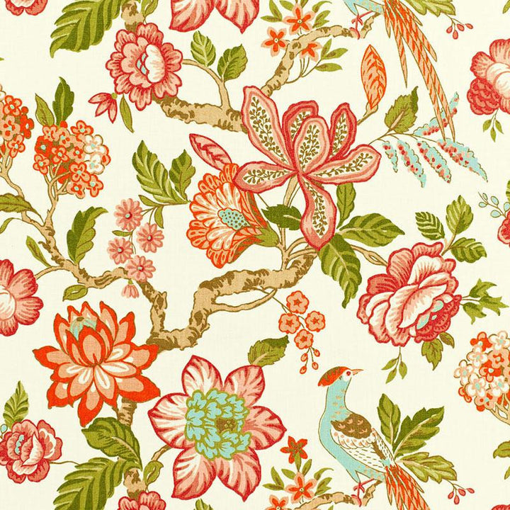 Huntington Gardens Coral 175561 by Schumacher Fabric Timothy Corrigan 27.0" - Fabric Carolina -