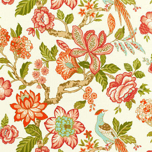 Huntington Gardens Coral 175561 by Schumacher Fabric
