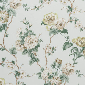 Betty Chintz Celadon 178402 by Schumacher Fabric