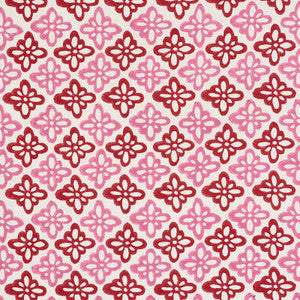 Pattee Hand Block Print Pink 179300 by Schumacher Fabric