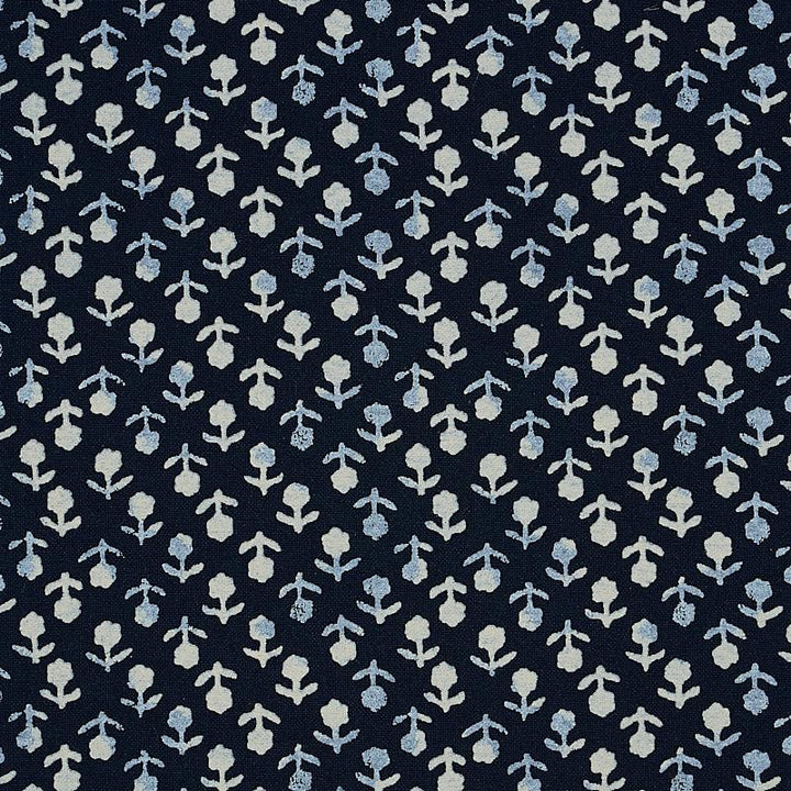 Beatriz Handprint Indigo 179351 by Schumacher Fabric Jacaranda 4.38" - Fabric Carolina -