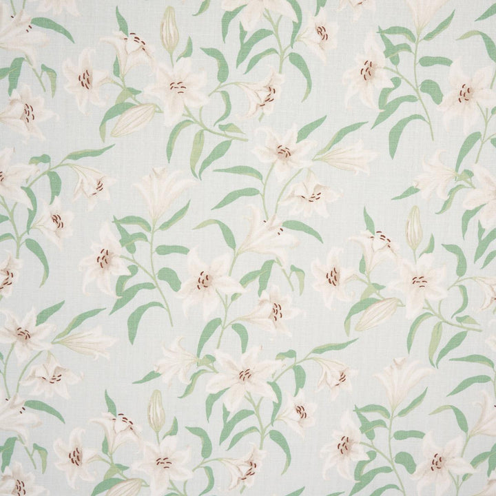 Scattered Lilies Sky 180301 by Schumacher Fabric Miles Redd 13.0" - Fabric Carolina -