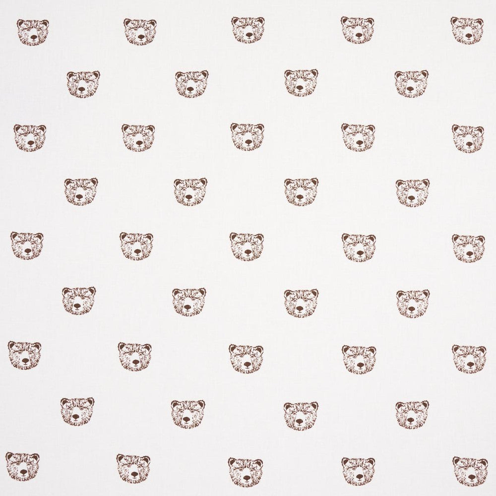 Bear High Performance Print Ivory 180470 by Schumacher Designer Fabric Marie-Chantal 5.38" - Swanky Fabrics -