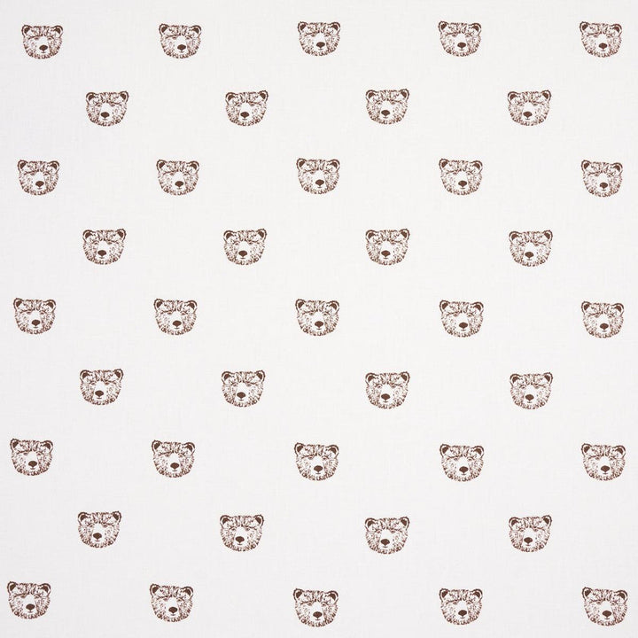 Bear High Performance Print Ivory 180470 by Schumacher Designer Fabric Marie-Chantal 5.38" - Swanky Fabrics -