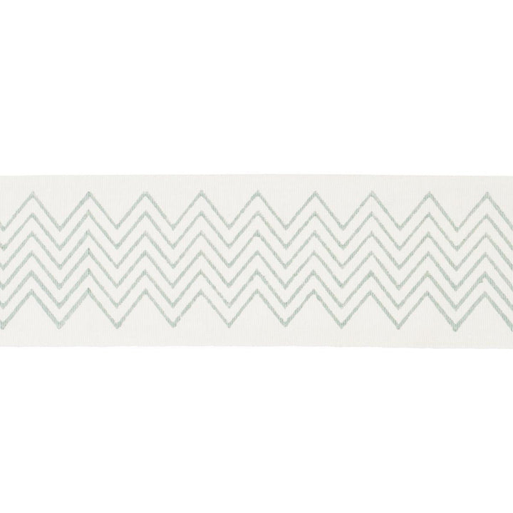 Leora Hand Blocked Tape Narrow Sky 181380 by Schumacher Trim Jacaranda 2.75" - Fabric Carolina -