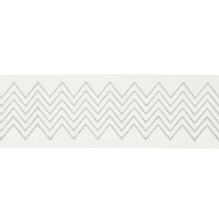Leora Hand Blocked Tape Narrow Sky 181380 by Schumacher Designer Trim Jacaranda 2.75" - Swanky Fabrics -