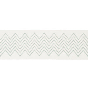 Leora Hand Blocked Tape Narrow Sky 181380 by Schumacher Trim