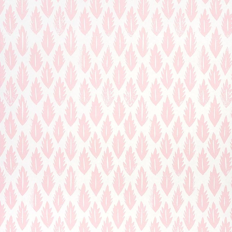 Leaf Pink 5011151 by Schumacher Wallpaper Molly Mahon 10.25" - Fabric Carolina -