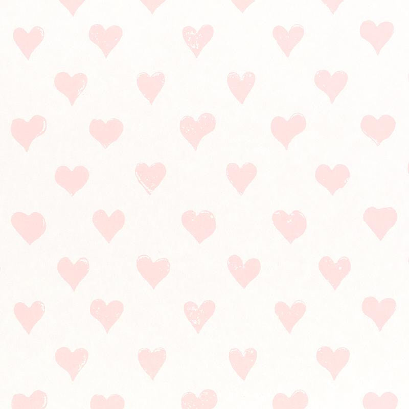Hearts Pink 5011160 by Schumacher Designer Wallpaper Molly Mahon 20.4" - Swanky Fabrics -