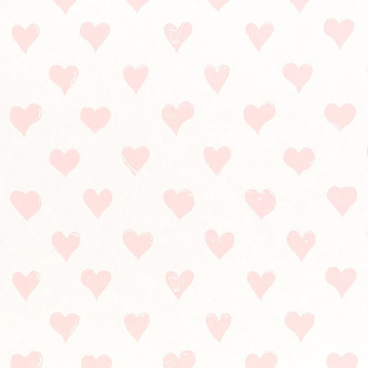 Hearts Pink 5011160 by Schumacher Designer Wallpaper Molly Mahon 20.4" - Swanky Fabrics -
