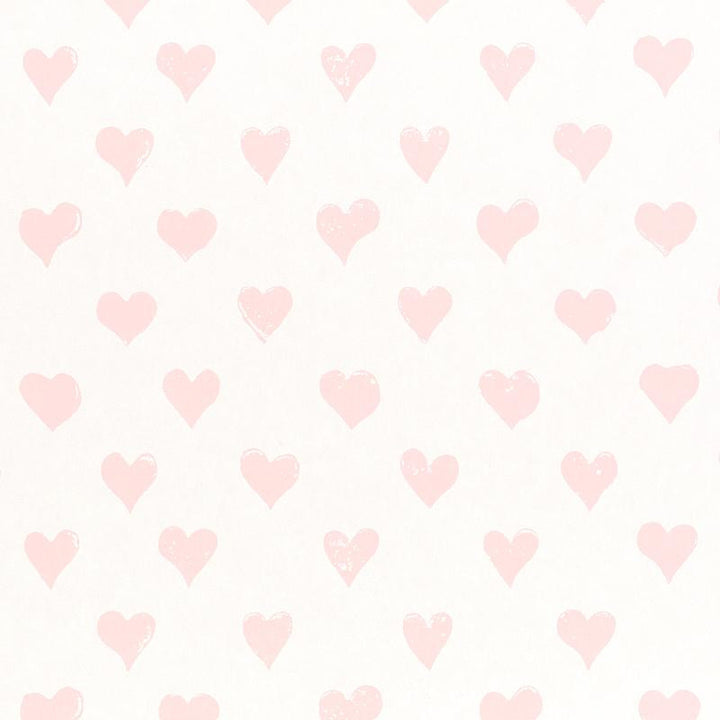 Hearts Pink 5011160 by Schumacher Wallpaper Molly Mahon 20.4" - Fabric Carolina -