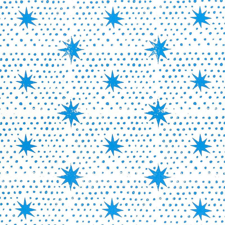 Spot & Star Blue 5011170 by Schumacher Wallpaper Molly Mahon 7.0" - Fabric Carolina -