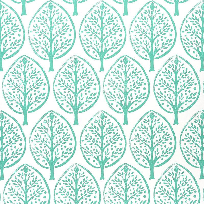 Tree Seaglass 5011180 by Schumacher Wallpaper Molly Mahon 10.25" - Fabric Carolina -