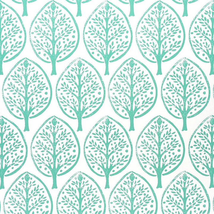 Tree Seaglass 5011180 by Schumacher Wallpaper Molly Mahon 10.25" - Fabric Carolina -