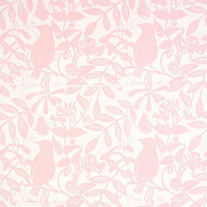 Bird & Bee Pink 5011191 by Schumacher Designer Wallpaper Molly Mahon 20.5" - Swanky Fabrics -