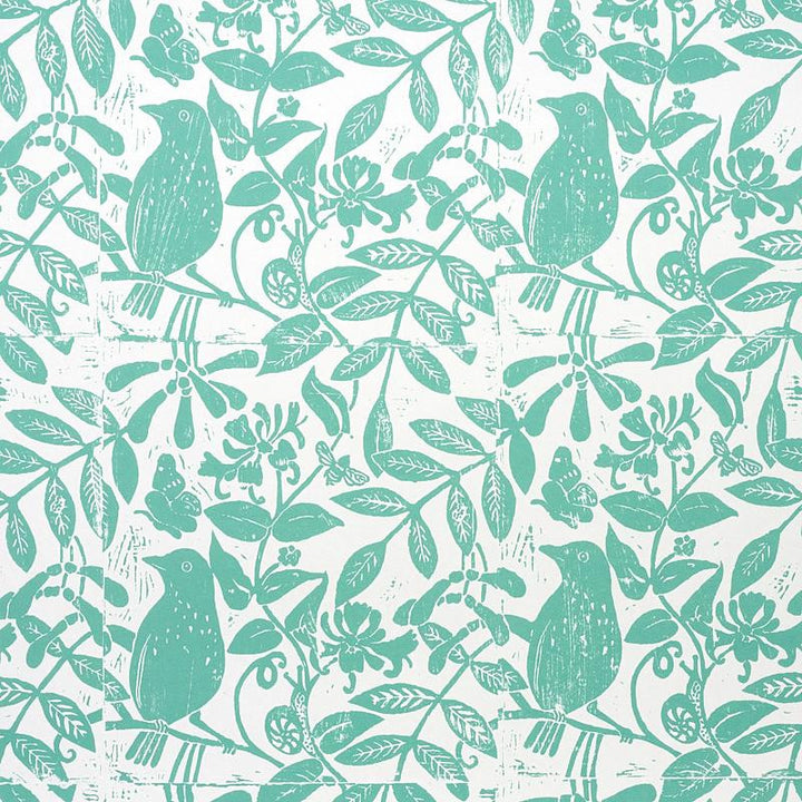 Bird & Bee Seaglass 5011192 by Schumacher Wallpaper Molly Mahon 20.5" - Fabric Carolina -