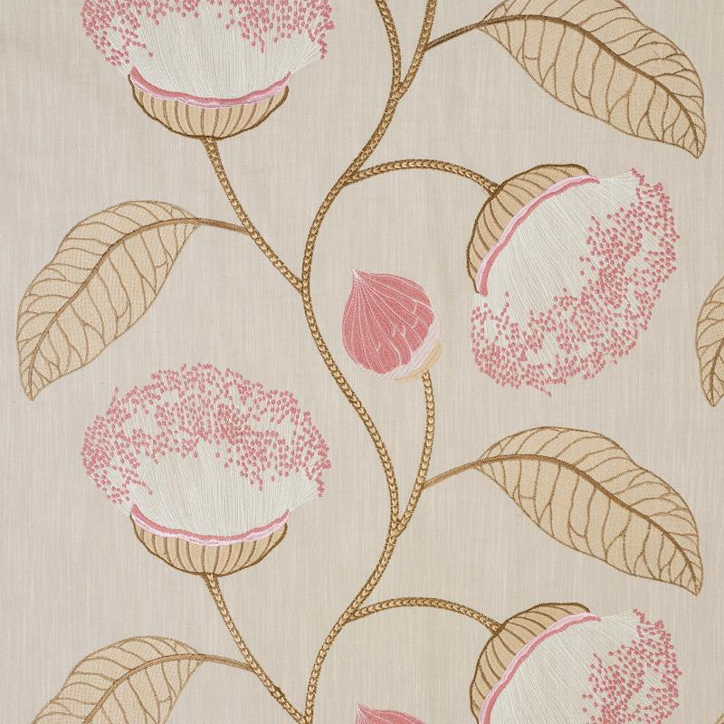 Celinda Embroidery Blush 78302 by Schumacher Fabric Exquisite Embroideries 24.5" - Fabric Carolina -