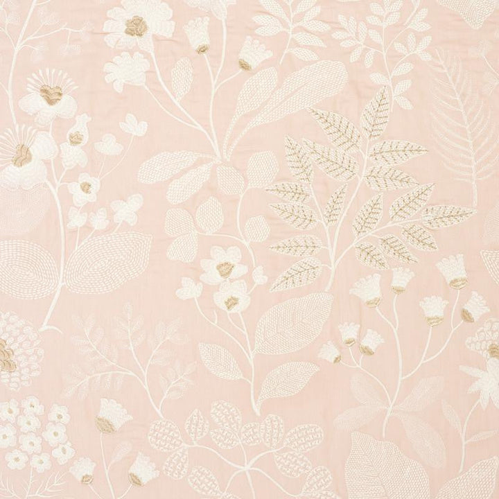 Emaline Embroidery Blush 78310 by Schumacher Designer Fabric Exquisite Embroideries 24.75" - Swanky Fabrics -