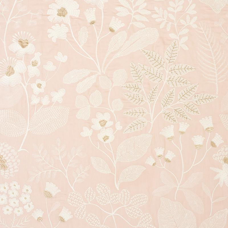 Emaline Embroidery Blush 78310 by Schumacher Fabric Exquisite Embroideries 24.75" - Fabric Carolina -