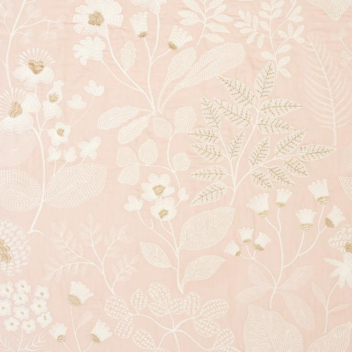 Emaline Embroidery Blush 78310 by Schumacher Fabric Exquisite Embroideries 24.75" - Fabric Carolina -
