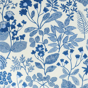 Emaline Embroidery Blue 78311 by Schumacher Fabric