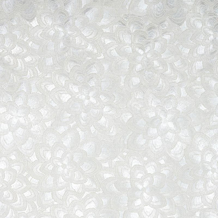 Lotus Embroidery Pearl 78341 by Schumacher Fabric Exquisite Embroideries 16.75" - Fabric Carolina -