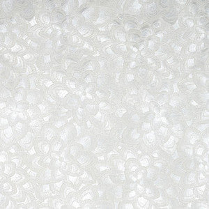 Lotus Embroidery Pearl 78341 by Schumacher Fabric