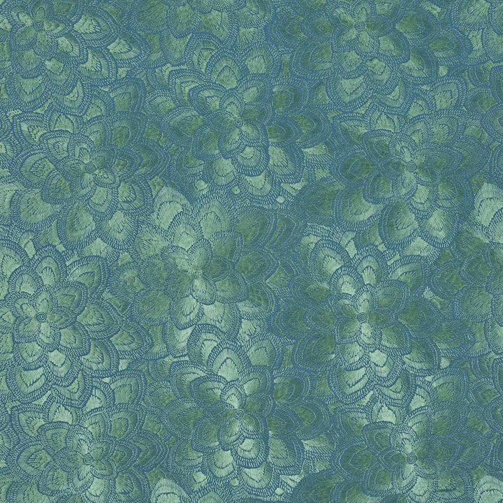 Lotus Embroidery Jade 78342 by Schumacher Fabric Exquisite Embroideries 16.75" - Fabric Carolina -