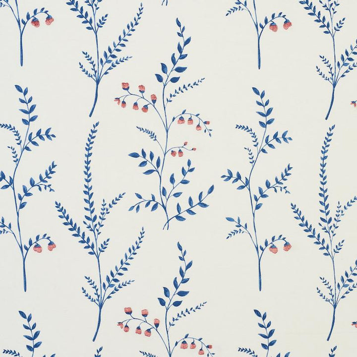 Cynthia Embroidered Print Blue 78350 by Schumacher Fabric Exquisite Embroideries 17.0" - Fabric Carolina -