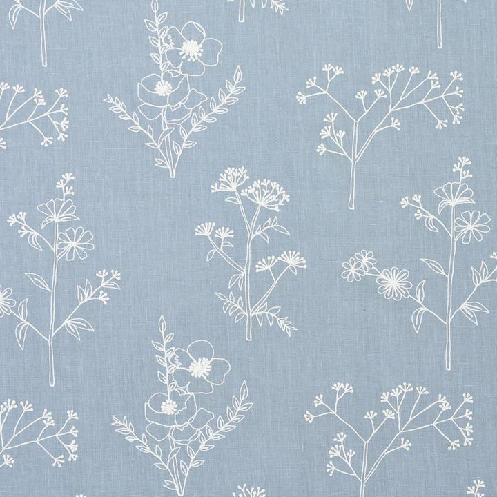 Lisbeth Embroidery Blue 78360 by Schumacher Fabric Exquisite Embroideries 17.38" - Fabric Carolina -