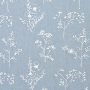 Lisbeth Embroidery Blue 78360 by Schumacher Fabric