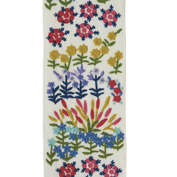 Lula Embroidered Tape Ivory 79310 by Schumacher Trim Exquisite Embroideries - Fabric Carolina -