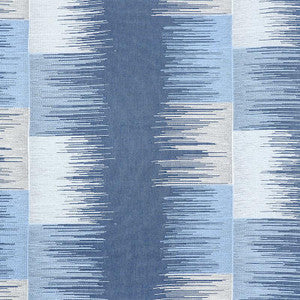 Sunburst Stripe Embroidery Blues 78402 by Schumacher Fabric