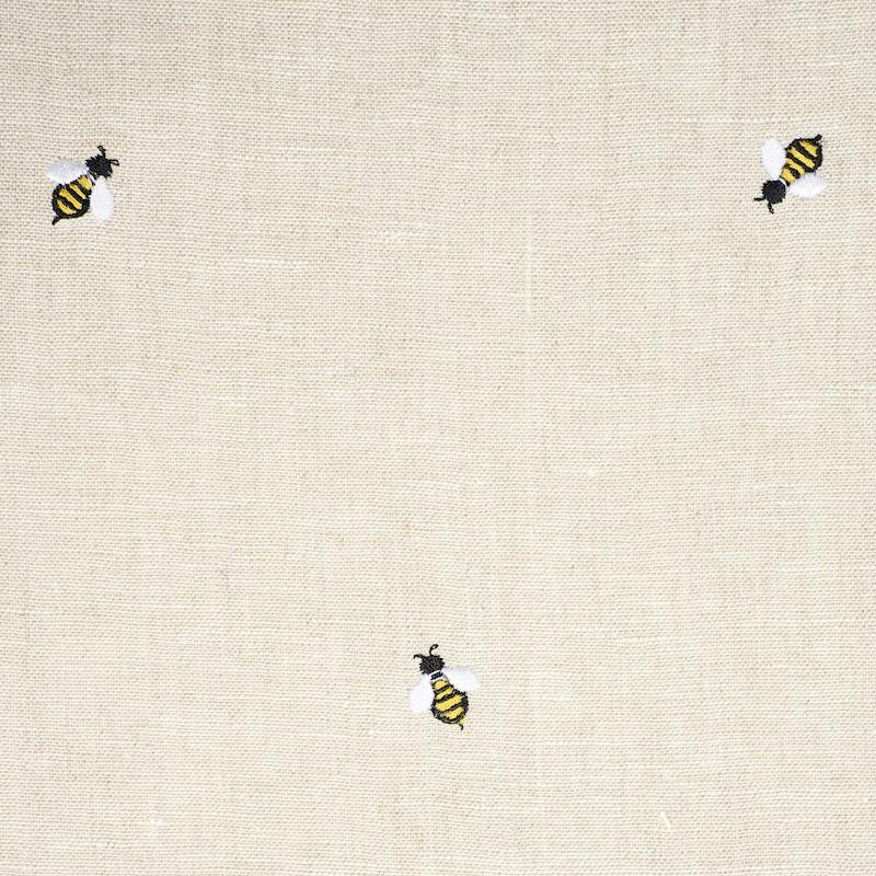 Honey Bee Embroidery Natural 78420 by Schumacher Fabric Exquisite Embroideries 11.0" - Fabric Carolina -