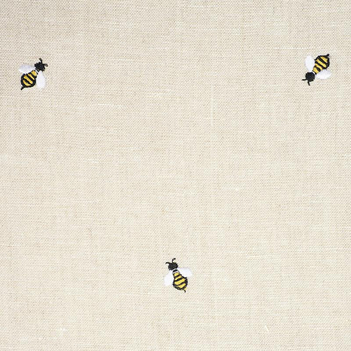 Honey Bee Embroidery Natural 78420 by Schumacher Fabric Exquisite Embroideries 11.0" - Fabric Carolina -