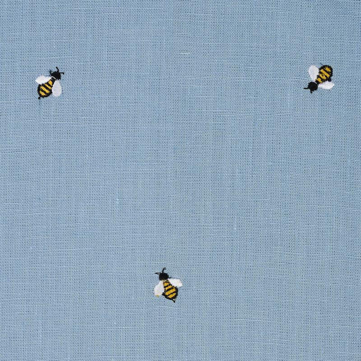 Honey Bee Embroidery Sky 78421 by Schumacher Designer Fabric Exquisite Embroideries 11.0" - Swanky Fabrics -