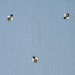 Honey Bee Embroidery Sky 78421 by Schumacher Fabric