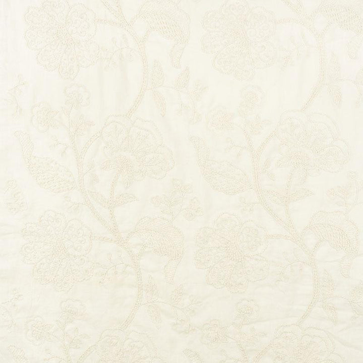 Full Bloom Embroidery Cream 70811 by Schumacher Fabric Contemporary Embroideries 26.0" - Fabric Carolina -