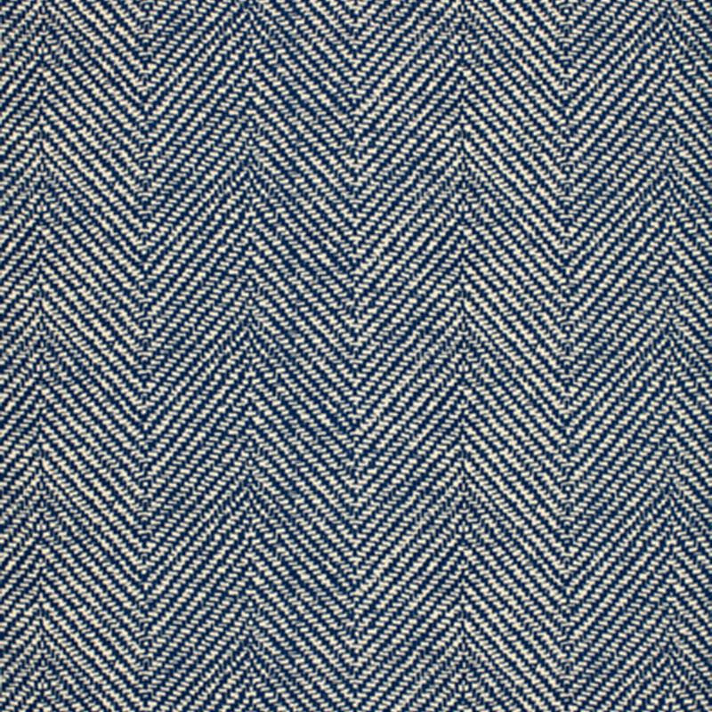 Chevron D'Ete Indoor/Outdoor Blue 173041 by Schumacher Fabric Plein Air 18.0" - Fabric Carolina -
