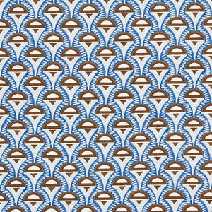 Abelino Blue & Brown 179581 by Schumacher Fabric