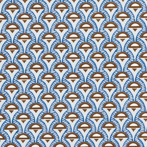 Abelino Blue & Brown 179581 by Schumacher Fabric