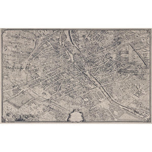 La Cite Ebony On Cream 511450 by Schumacher Wallpaper