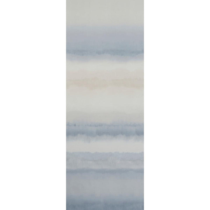 Orissa Panel Blue & Natural 5011451 by Schumacher Designer Wallpaper Aquarelle 54.0" - Swanky Fabrics -