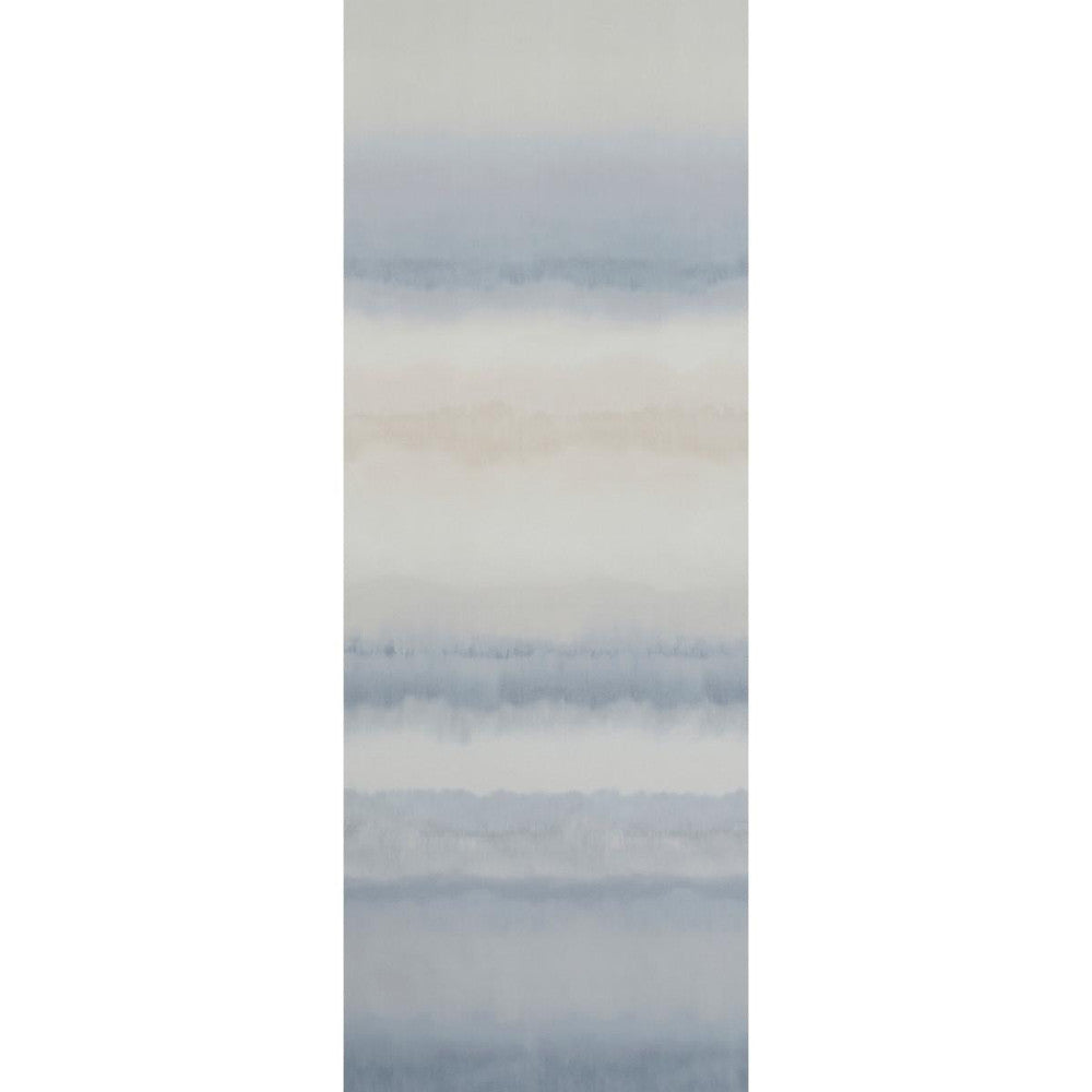 Orissa Panel Blue & Natural 5011451 by Schumacher Wallpaper Aquarelle 54.0" - Fabric Carolina -