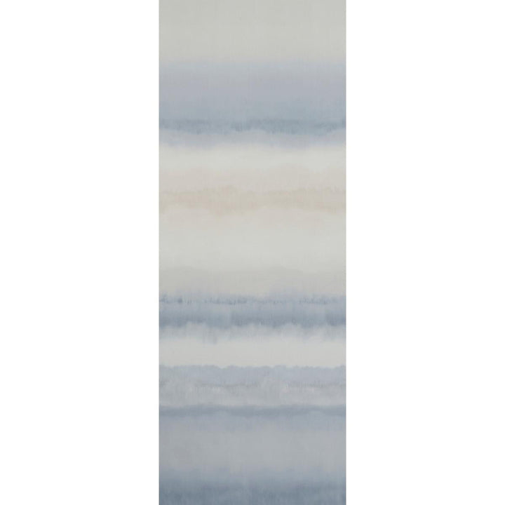 Orissa Panel Blue & Natural 5011451 by Schumacher Wallpaper Aquarelle 54.0" - Fabric Carolina -