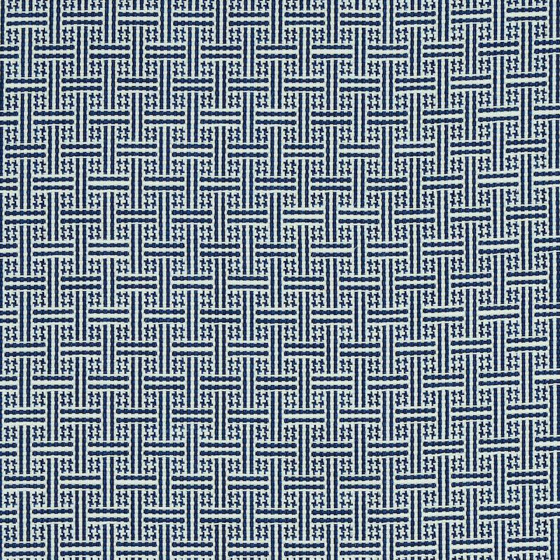 Brickell Indoor/Outdoor Navy 75936 by Schumacher Fabric Indoor/Outdoor: Prints & Wovens 1.0" - Fabric Carolina -