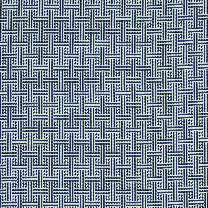 Brickell Indoor/Outdoor Navy 75936 by Schumacher Fabric Indoor/Outdoor: Prints & Wovens 1.0" - Fabric Carolina -