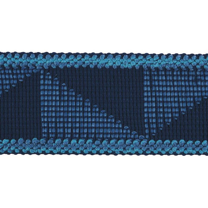 Teague Tape Indoor/Outdoor Blue 78530 by Schumacher Trim Indoor/Outdoor Prints & Wovens V - Fabric Carolina -